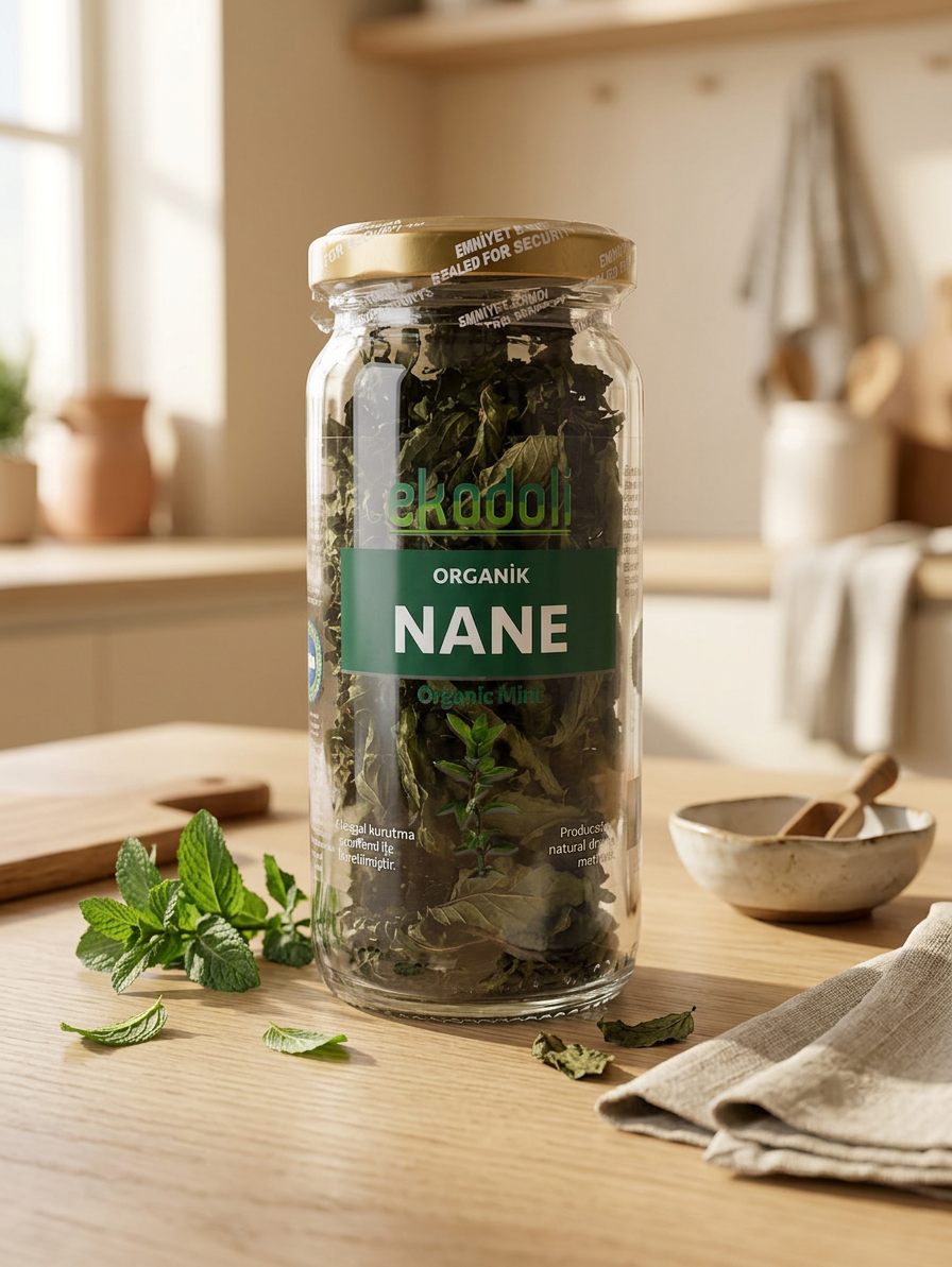 Doğal kurutulmuş organik nane yaprakları