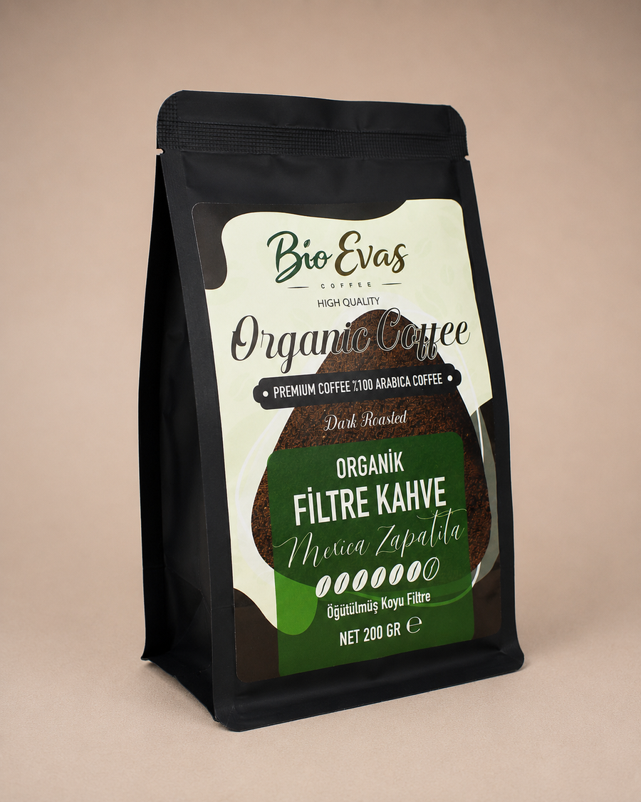 Filtre kahve makinesi için organik öğütülmüş kahve 200 g