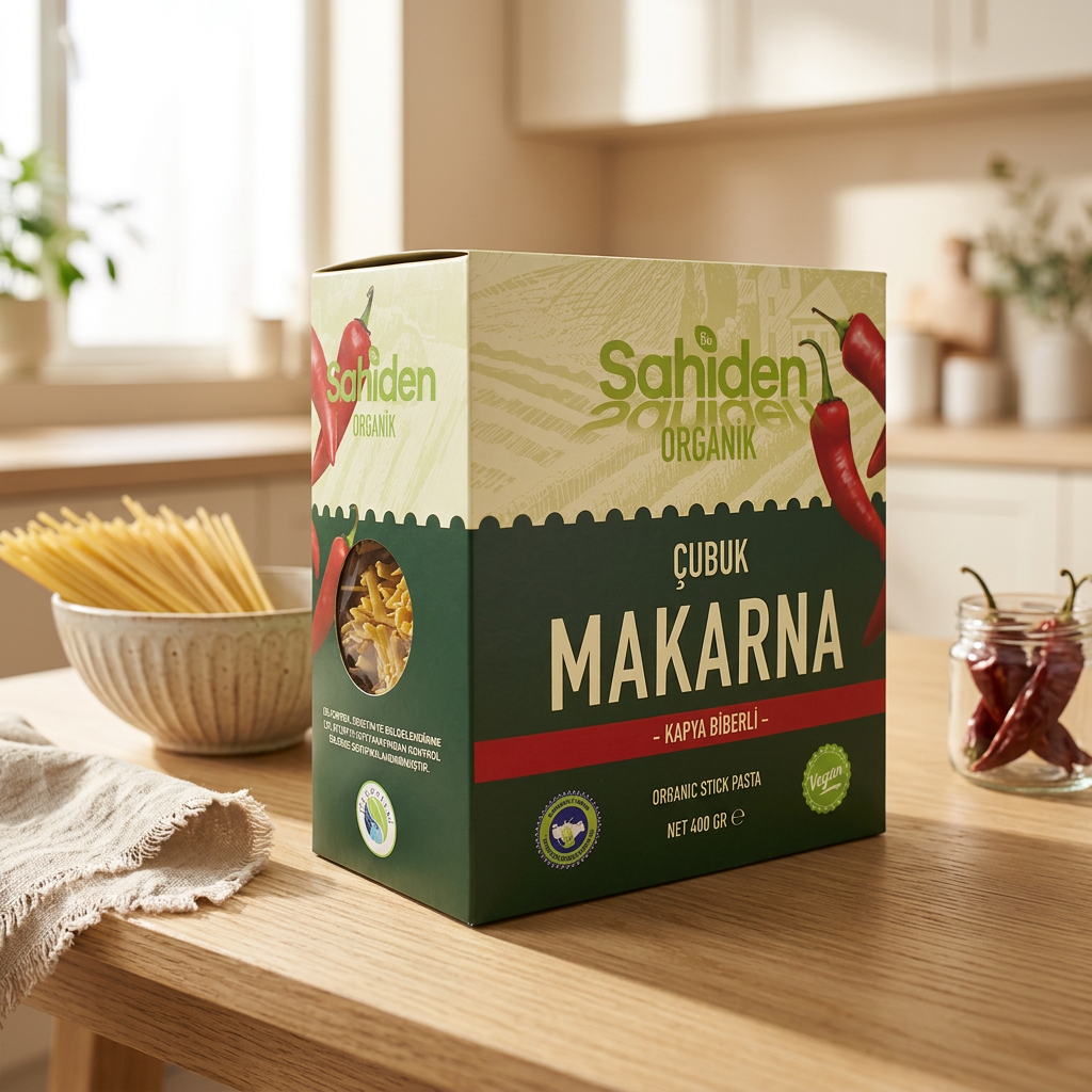 Vegan organik kapya biberli makarna 400 gram