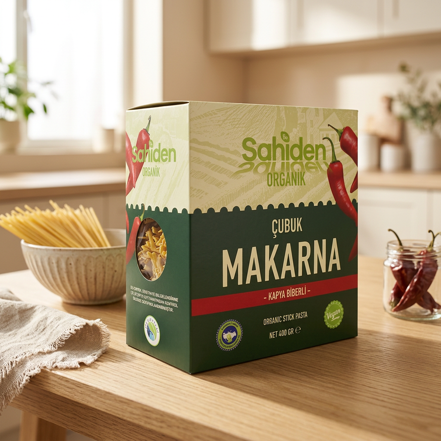 Vegan organik kapya biberli makarna 400 gram