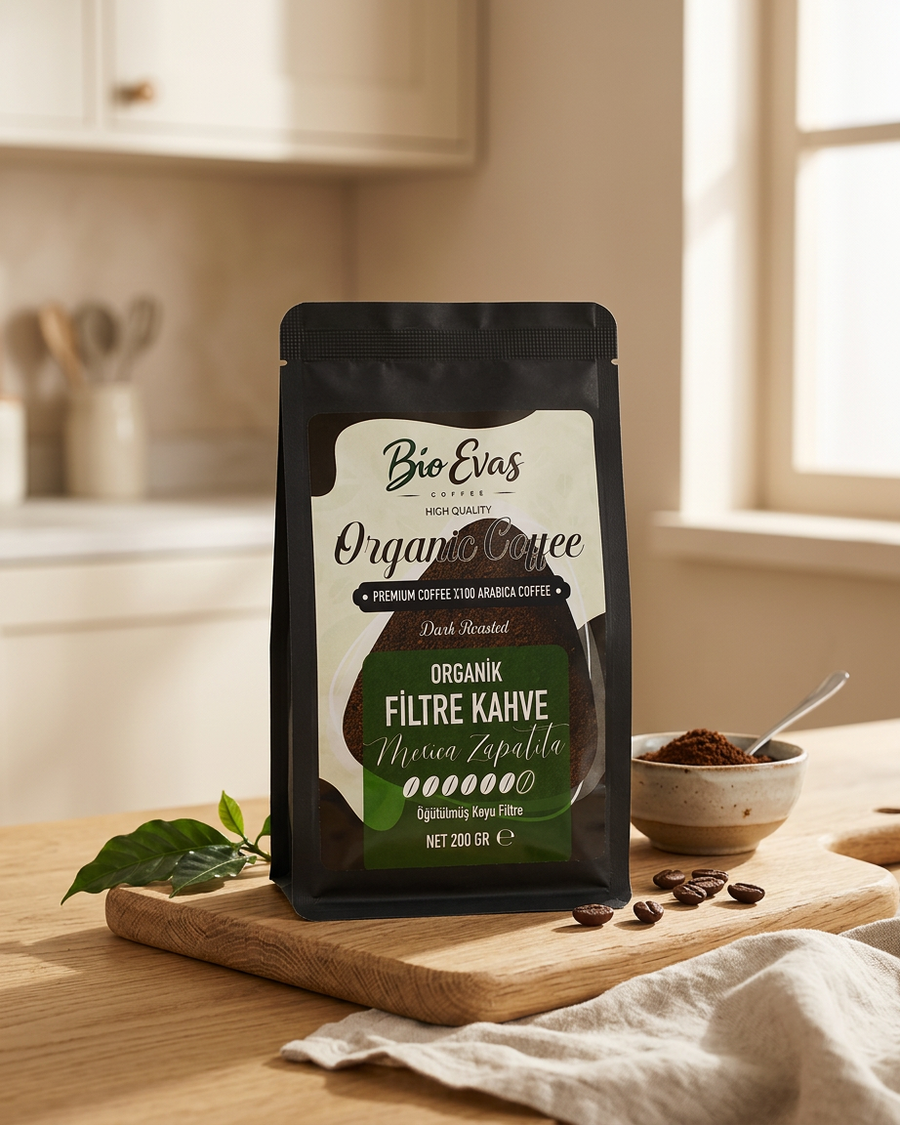Organik Arabica filtre kahve öğütülmüş koyu filtre