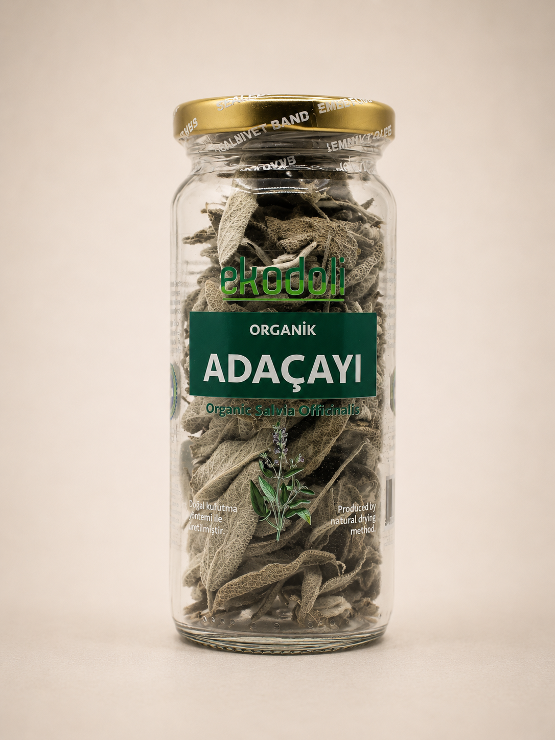 Organik kurutulmuş adaçayı yaprakları 8 gram