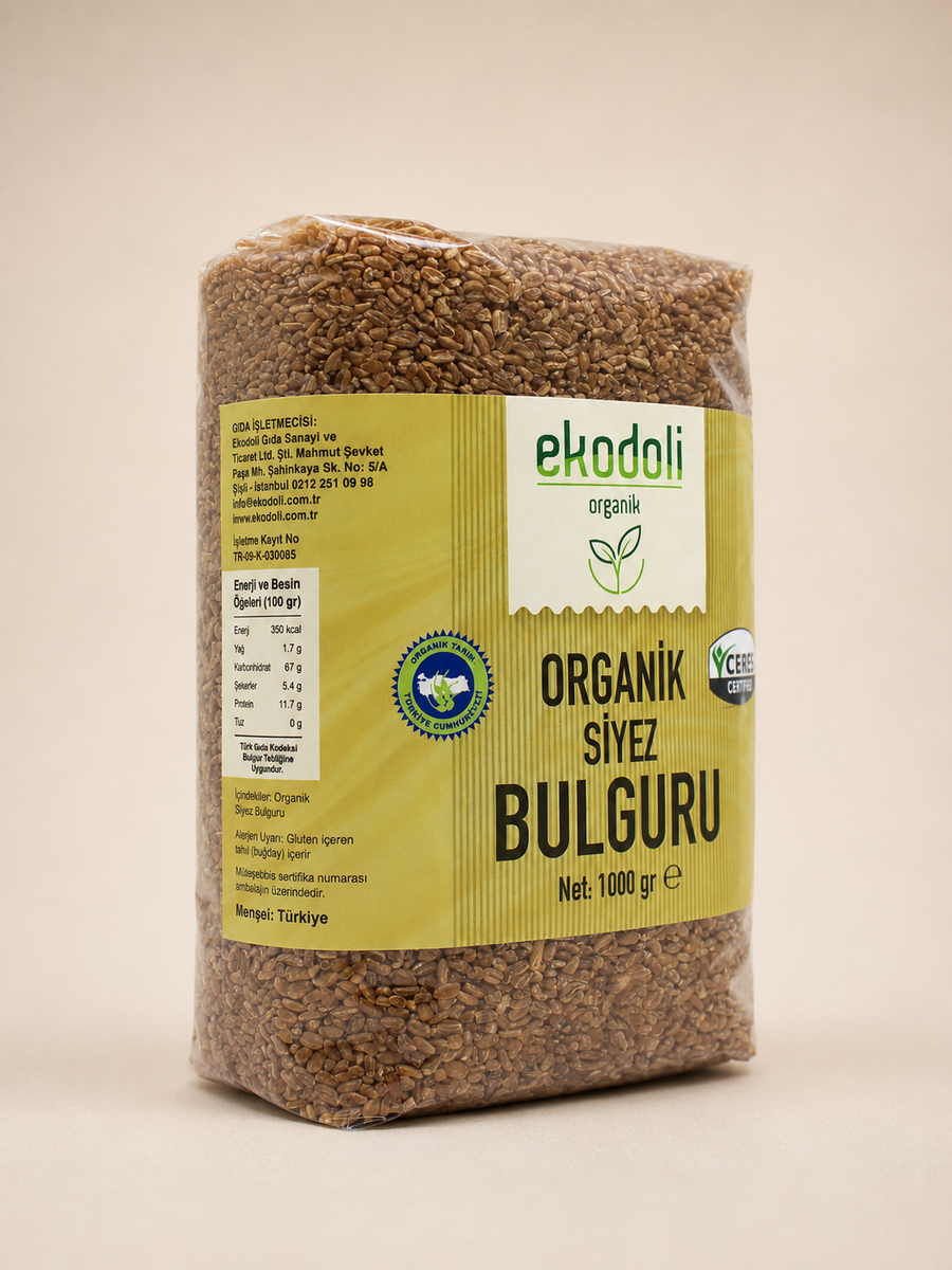 Organik siyez buğdayından üretilen siyez bulguru