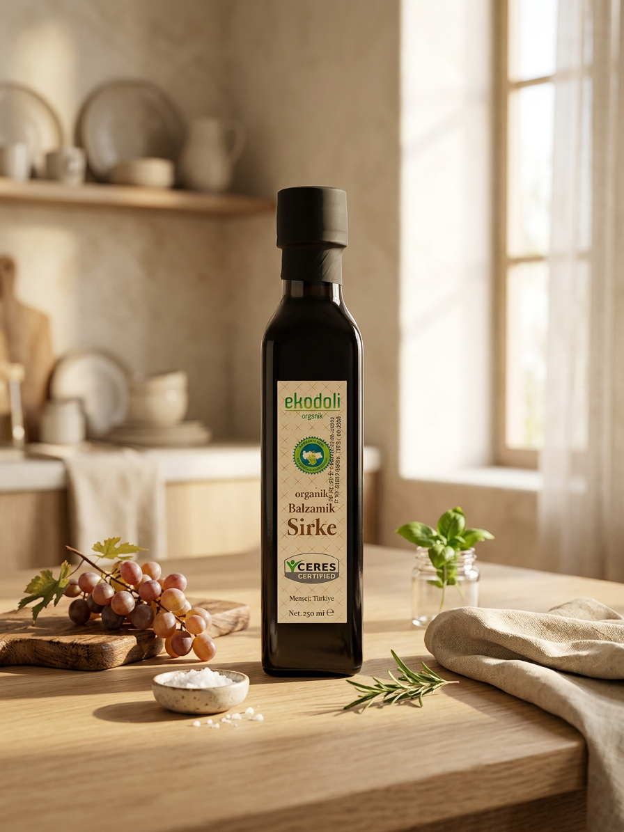 Salatalar için organik balzamik sirke 250 ml