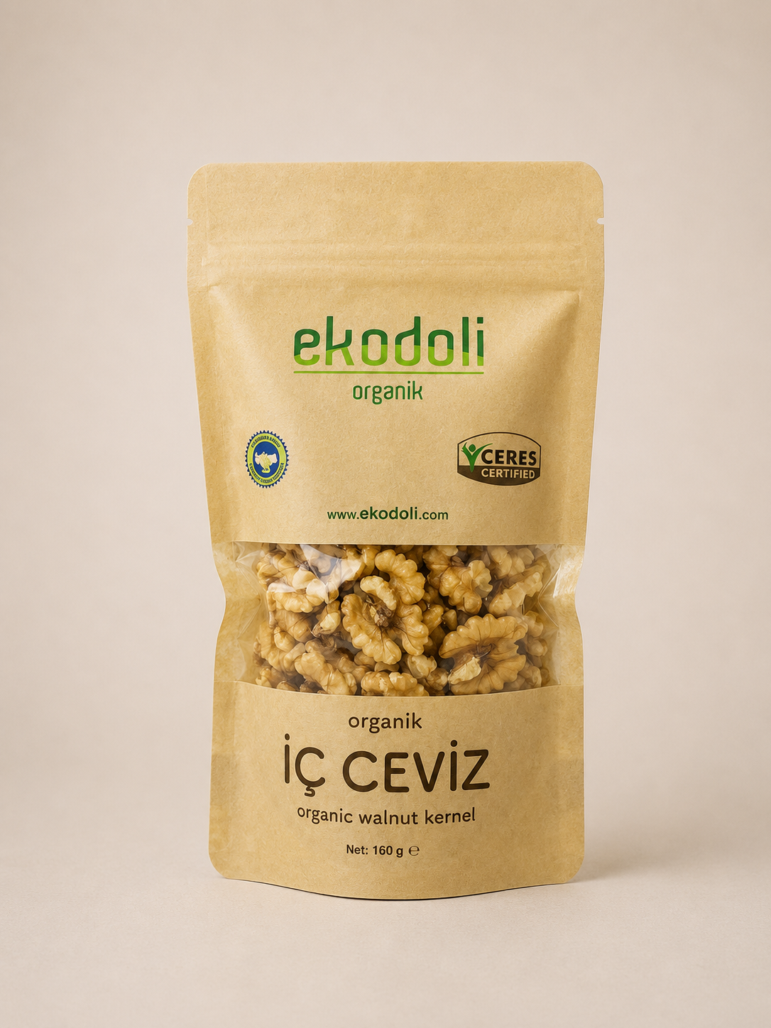 Pencereli pakette organik iç ceviz