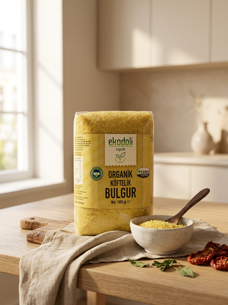 Vegan beslenmeye uygun organik köftelik bulgur