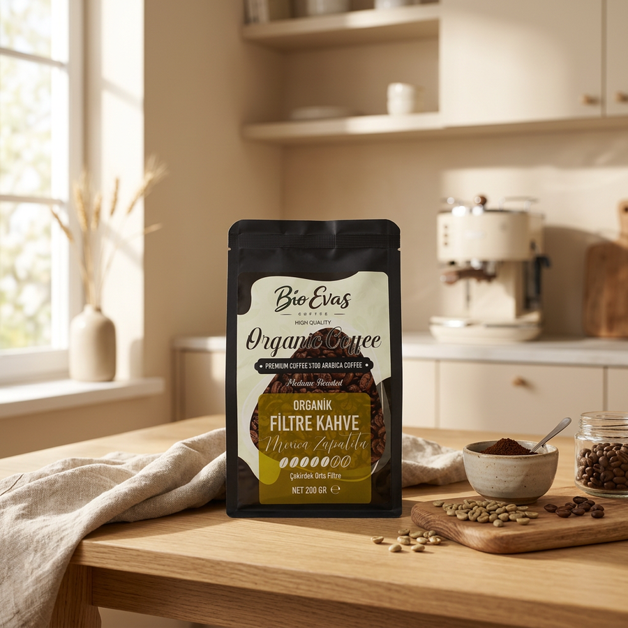 %100 Arabica organik filtre kahve çekirdeği
