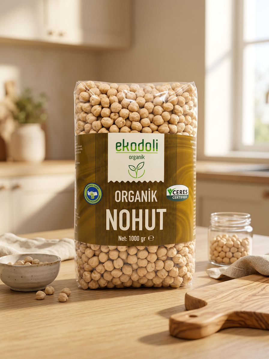 Vegan tariflerde kullanılabilen Organik Nohut 1 kg