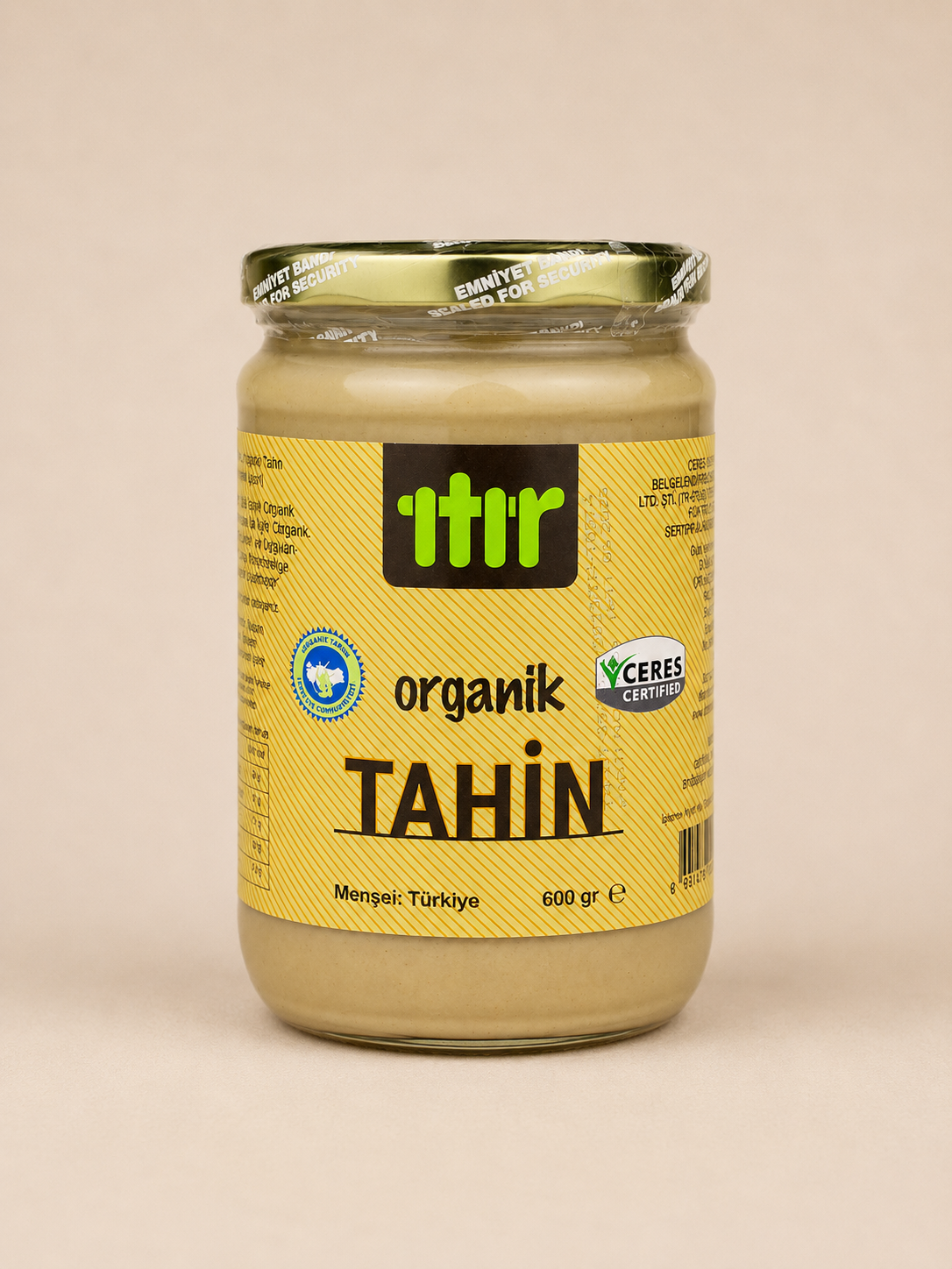 Itır Organik Tahin 600 g cam kavanoz