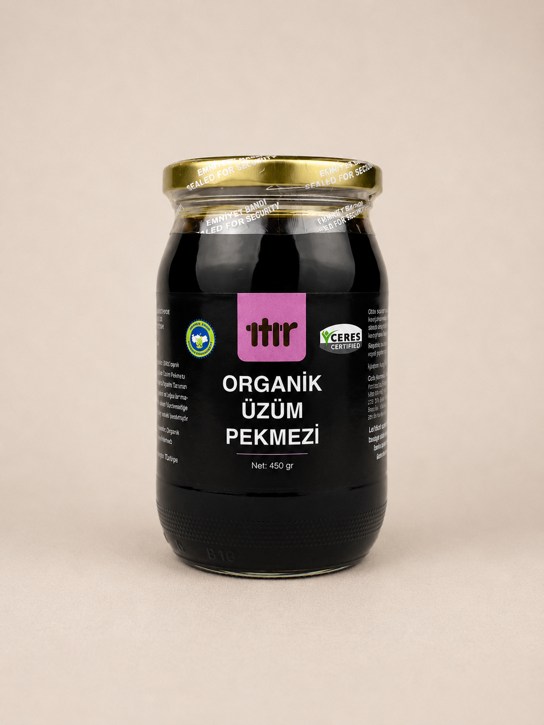 Itır Organik Üzüm Pekmezi 450 g cam kavanoz