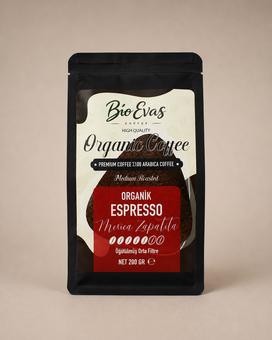 Espresso ve moka pot için organik öğütülmüş kahve