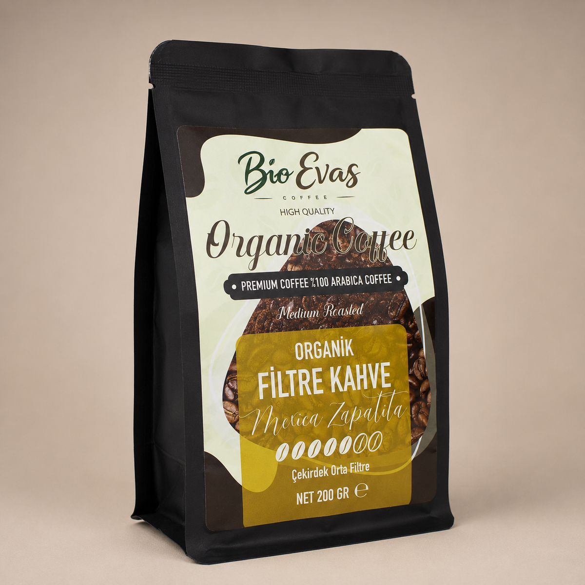 V60 ve Chemex için organik çekirdek kahve 200 g